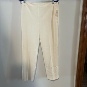 Talbots Heritage Elegant Cream Women's Lined Pants Size 10 side zipper NWT